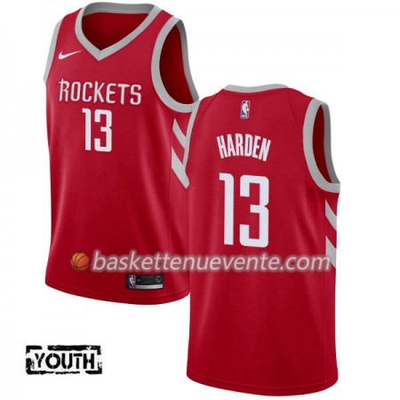 Maillot Basket Houston Rockets James Harden 13 Nike 2017-18 Rouge Swingman - Enfant